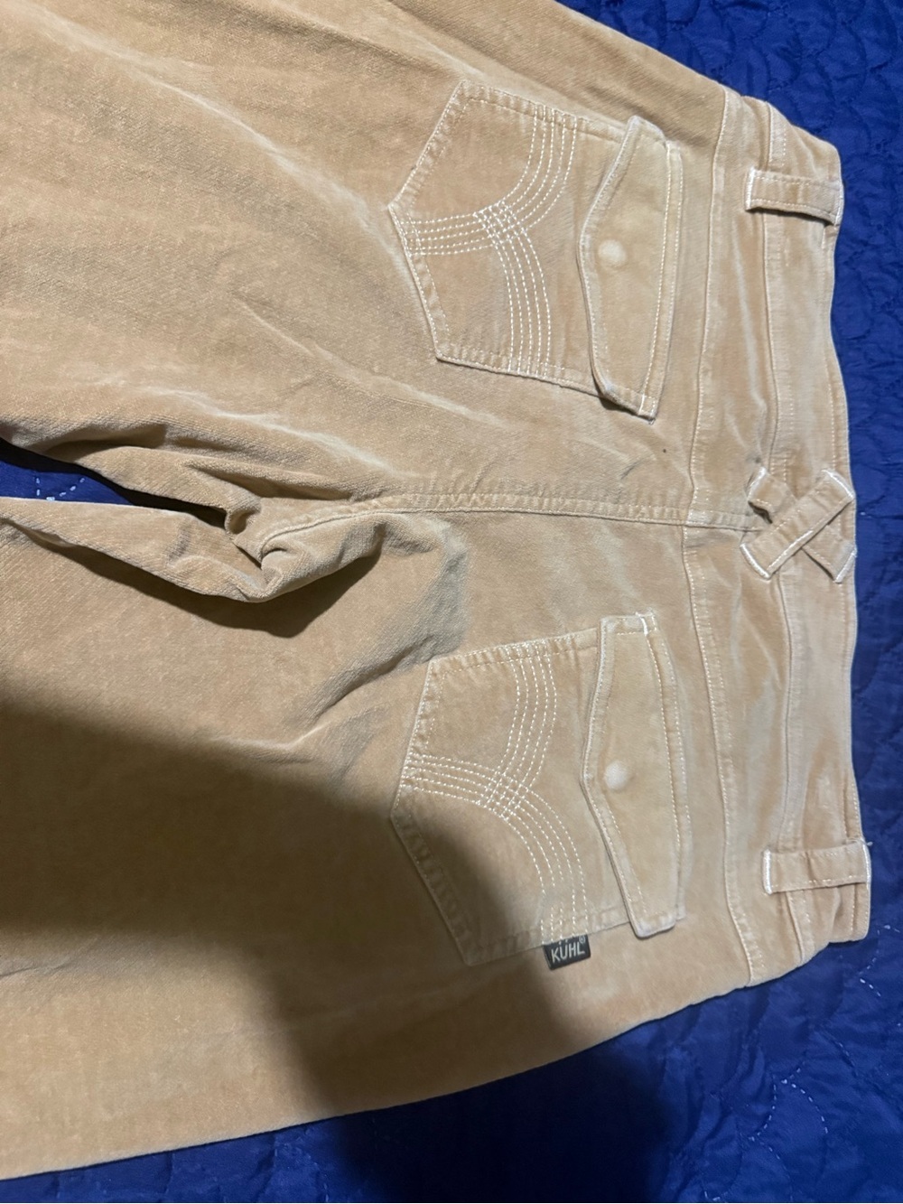 Beige Corduroy Straight-Leg Pants KUHL 12x30 - Picture 7 of 8